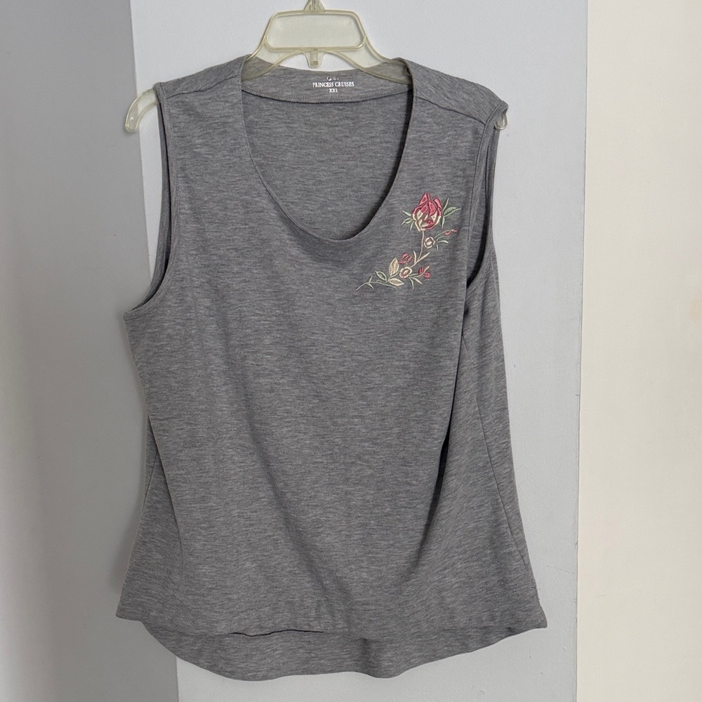 Princess Cruises 3pc top Women's Gray Embroidered Size XXL see pics - Picture 3 of 7